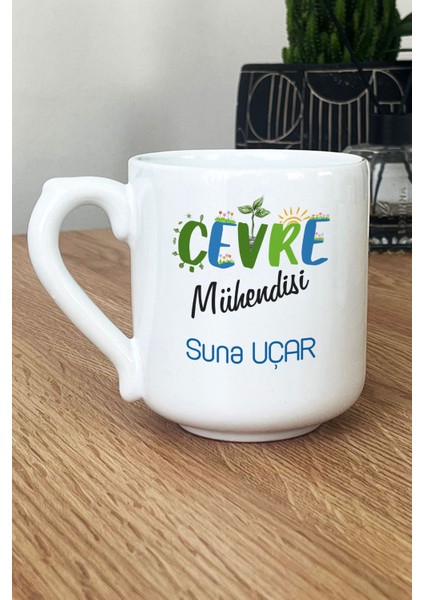 Kişiye Özel Çevre Mühendisi Kupa Bardak Oval Mühendisler Günü Hediyesi