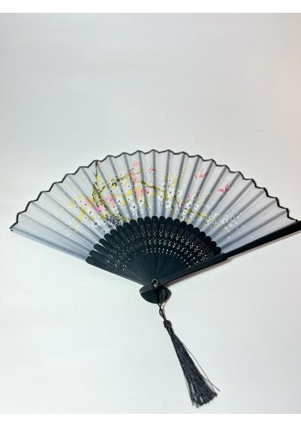 -Siyah Desenli Şık Yelpaze Özel Hediye Kutusu İle fiyatları