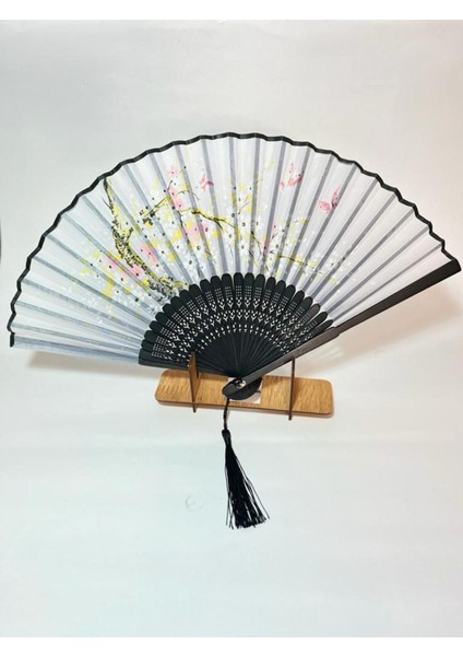 -Siyah Desenli Şık Yelpaze Özel Hediye Kutusu İle fırsatları