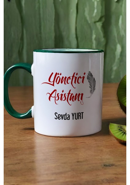 Kişiye Özel Yönetici Asistanı Kupa Bardak Yeşil
