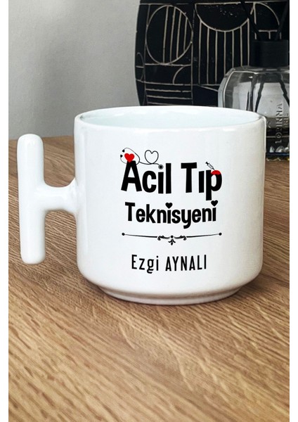 Kişiye Özel Acil Tıp Teknisyeni Kupa Bardak T Kulplu Beyaz Att Tıp Bayramı Hediyesi