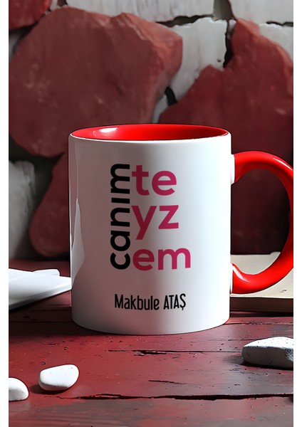 Kişiye Özel Canım Teyzem Kupa Bardak Kırmızı Teyzeye Anneler Günü Hediyesi indirimleri