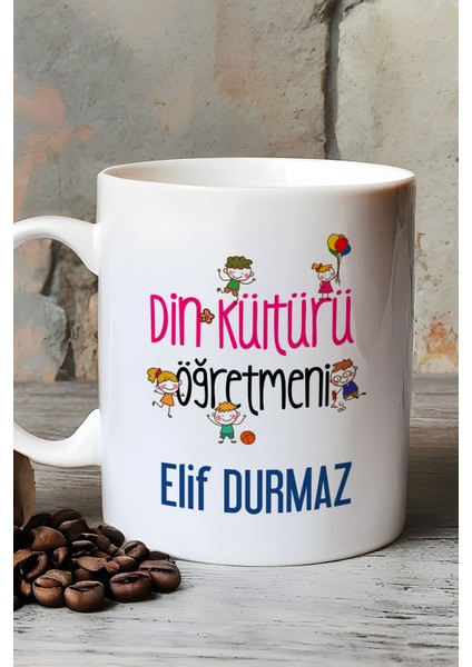 Kişiye Özel Din Kültürü Öğretmeni Kupa Bardak Beyaz Öğretmenler Günü Hediyesi fırsatları