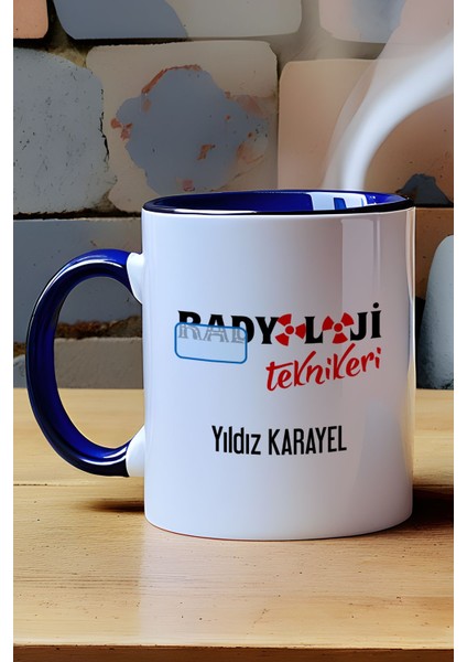 Kişiye Özel Radyoloji Teknikeri Kupa Bardak Lacivert Isme Özel Tıp Bayramı Hediyeleri
