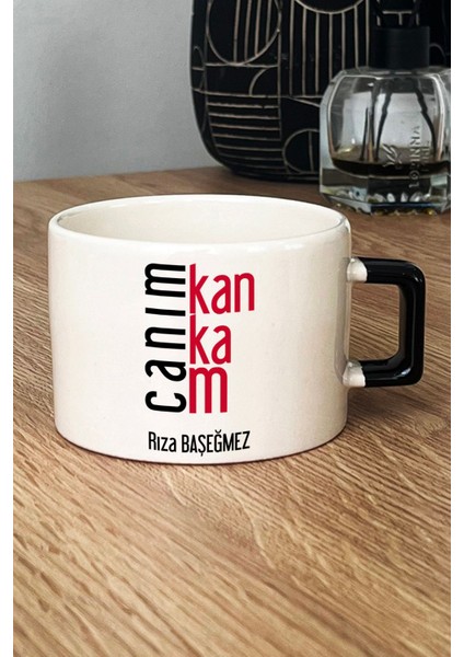 Kişiye Özel Canım Kankam Lüks Fincan Siyah Arkadaşa Doğum Günü Hediyesi