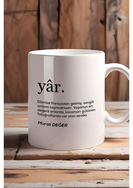 Kişiye Özel Sevgiliye Hediye Kupa Bardak Beyaz Sevgililer Günü Yıl Dönümü Hediyesi