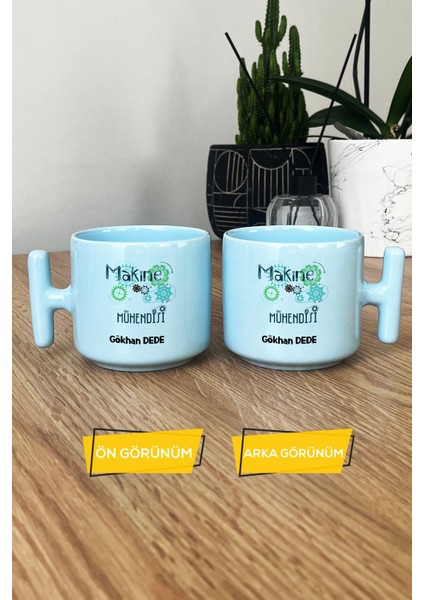 Kişiye Özel Makine Mühendisi Pastel T Kulplu Kupa Bardak Mavi Mühendisler Günü Hediyesi modelleri