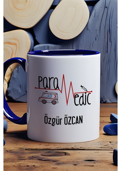 Kişiye Özel Paramedik Kupa Bardak Lacivert Isme Özel Tıp Bayramı Hediyeleri