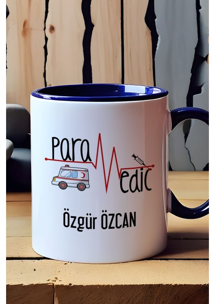 Kişiye Özel Paramedik Kupa Bardak Lacivert Isme Özel Tıp Bayramı Hediyeleri