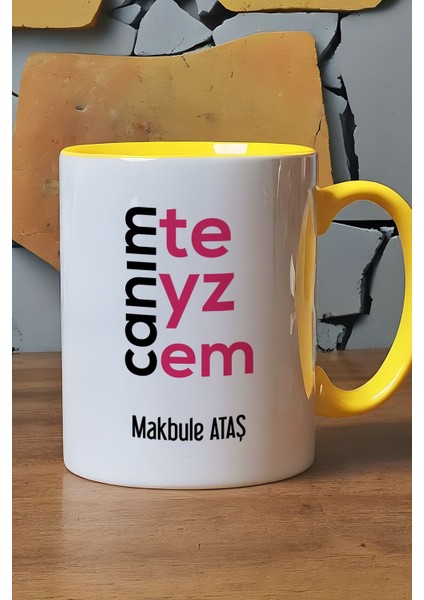 Kişiye Özel Canım Teyzem Kupa Bardak Sarı Teyzeye Anneler Günü Hediyesi fırsatları