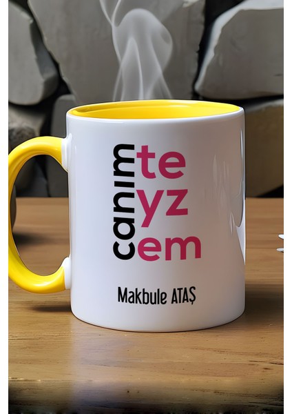 Kişiye Özel Canım Teyzem Kupa Bardak Sarı Teyzeye Anneler Günü Hediyesi indirimleri
