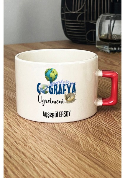 Kişiye Özel Coğrafya Öğretmeni -2- Lüks Fincan Turuncu Öğretmenler Günü Hediyesi fiyatları