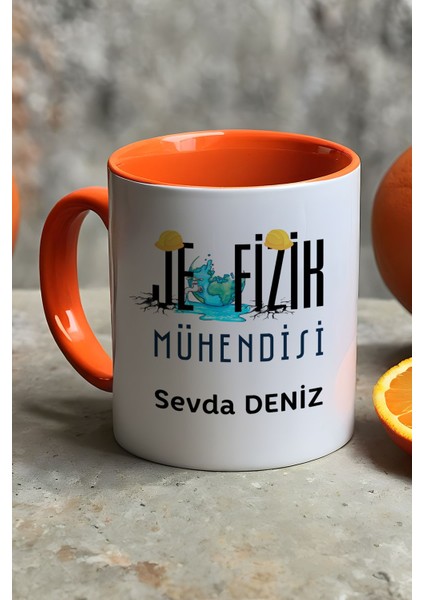 Kişiye Özel Jeofizik Mühendisi Kupa Bardak Turuncu Mühendisler Günü Hediyesi fiyatları
