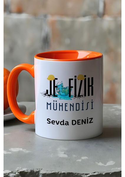 Kişiye Özel Jeofizik Mühendisi Kupa Bardak Turuncu Mühendisler Günü Hediyesi fırsatları