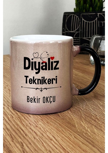 Kişiye Özel Diyaliz Teknikeri Kupa Bardak Sihirli Tıp Bayramı Hediyesi
