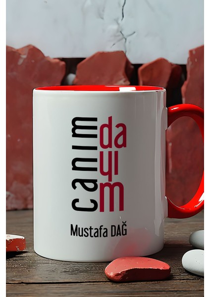 Kişiye Özel Canım Dayım Kupa Bardak Kırmızı Dayıya Doğum Günü Hediyesi fiyatları