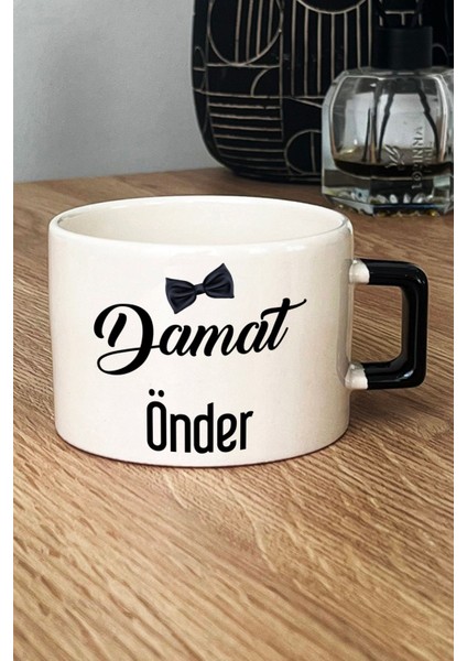 Kişiye Özel Damat Lüks Fincan Siyah Düğün Nişan Söz Hediyesi fiyatları