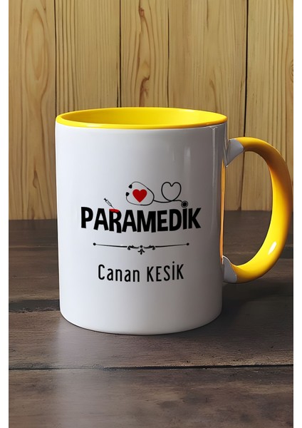 Kişiye Özel Paramedik -2- Kupa Bardak Sarı Att Tıp Bayramı Hediyesi modelleri