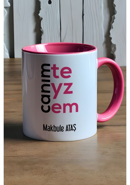 Kişiye Özel Canım Teyzem Kupa Bardak Pembe Teyzeye Anneler Günü Hediyesi fırsatları