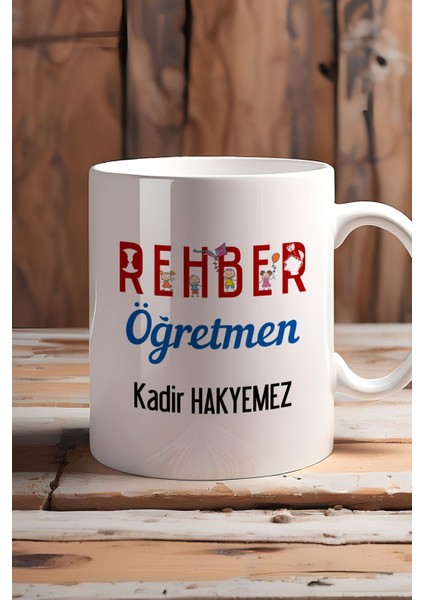Kişiye Özel Rehber Öğretmen Kupa Bardak Beyaz Öğretmenler Günü Hediyesi