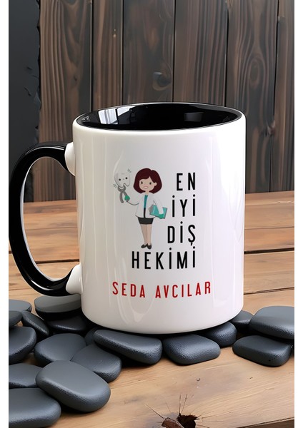Kişiye Özel Kadın En Iyi Diş Hekimi Kupa Bardak Siyah fiyatları