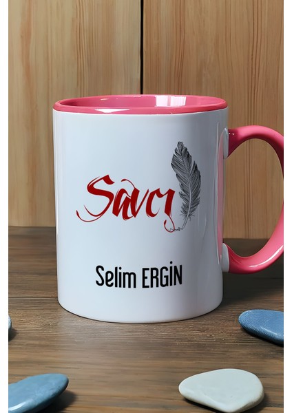 Kişiye Özel Savcı Kupa Bardak Pembe