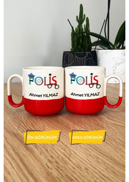 Kişiye Özel Polis Pro Kupa Bardak Kırmızı Polisler Günü Hediyesi fiyatları