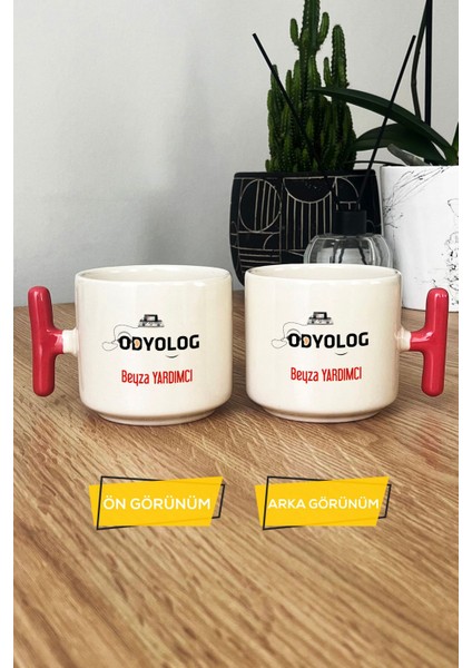 Kişiye Özel Odyolog Kupa Bardak T Kulplu Pembe Tıp Bayramı Hediyeleri