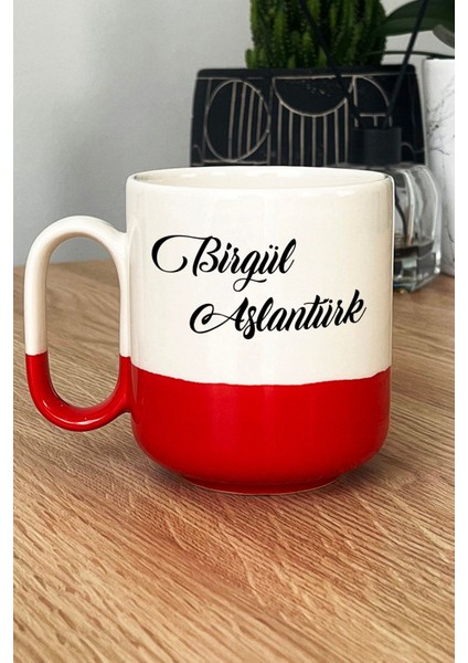 Kişiye Özel Isim Soyisim Yazılı Pro Kupa Bardak Kırmızı Isme Özel Hediye