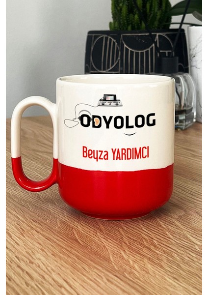 Kişiye Özel Odyolog Pro Kupa Bardak Kırmızı Tıp Bayramı Hediyeleri