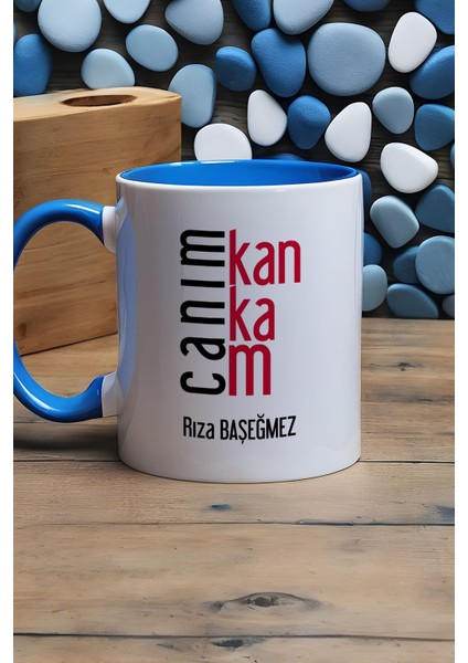 Kişiye Özel Canım Kankam Kupa Bardak Mavi Arkadaşa Doğum Günü Hediyesi