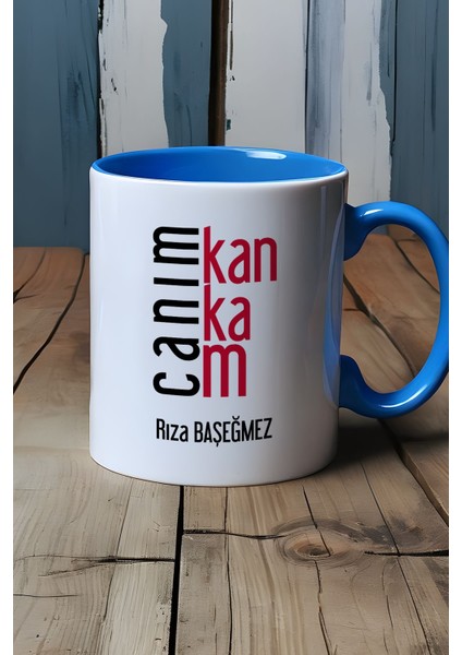 Kişiye Özel Canım Kankam Kupa Bardak Mavi Arkadaşa Doğum Günü Hediyesi