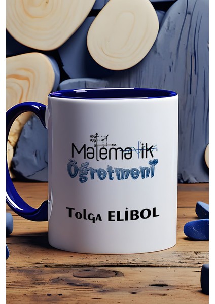 Kişiye Özel Matematik Öğretmeni -2- Kupa Bardak Lacivert Öğretmenler Günü Hediyesi