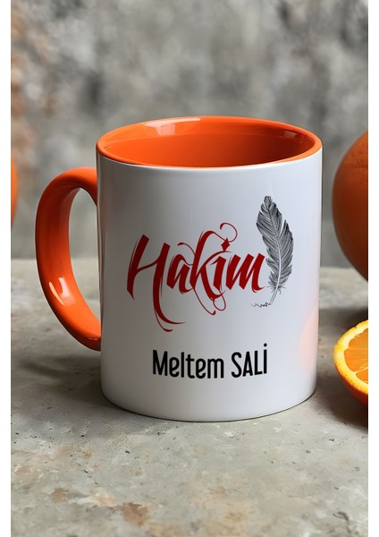 Kişiye Özel Hakim Kupa Bardak Turuncu fiyatları