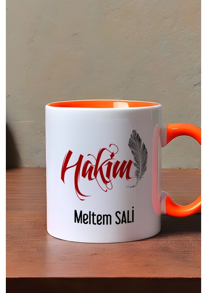 Kişiye Özel Hakim Kupa Bardak Turuncu modelleri