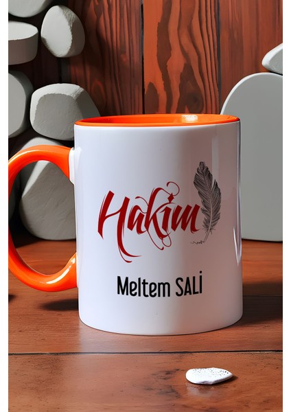 Kişiye Özel Hakim Kupa Bardak Turuncu indirimleri