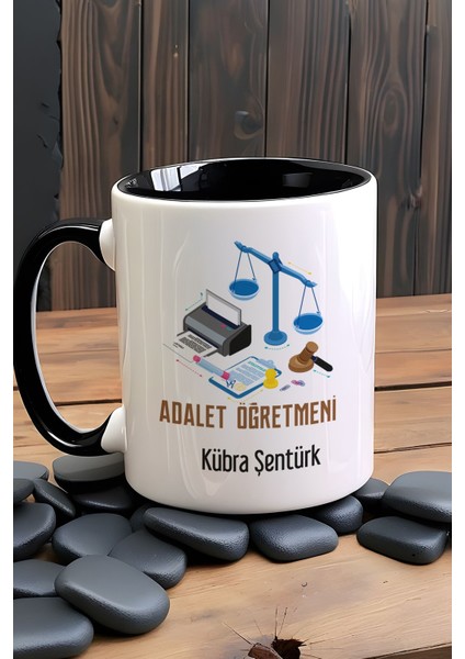 Kişiye Özel Adalet Öğretmeni Kupa Bardak Siyah Öğretmenler Günü Hediyesi fiyatları