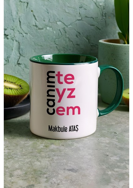 Kişiye Özel Canım Teyzem Kupa Bardak Yeşil Teyzeye Anneler Günü Hediyesi indirimleri