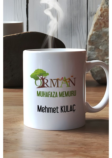 Kişiye Özel Orman Muhafaza Memuru Kupa Bardak Beyaz