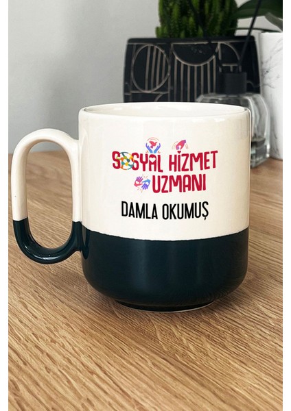 Kişiye Özel Sosyal Hizmet Uzmanı Pro Kupa Bardak Siyah