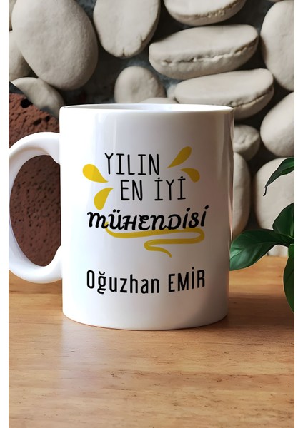 Kişiye Özel Yılın En Iyi Mühendisi Kupa Bardak Beyaz Mühendisler Günü Hediyesi