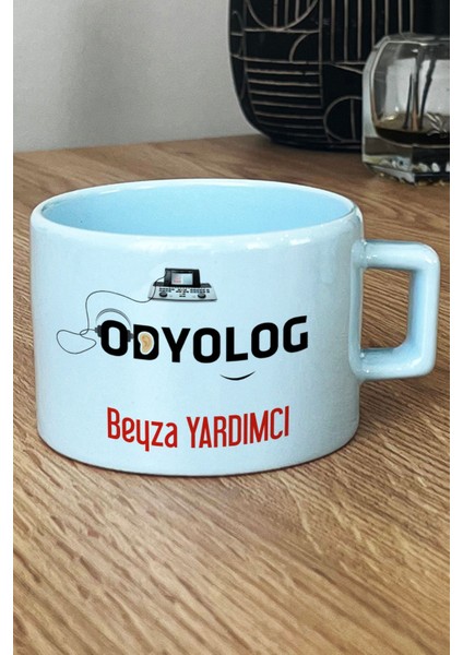 Kişiye Özel Odyolog Pastel Fincan Mavi Tıp Bayramı Hediyeleri fiyatları