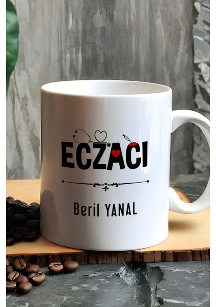 Kişiye Özel Eczacı Kupa Bardak Beyaz Tıp Bayramı Hediyesi fiyatları
