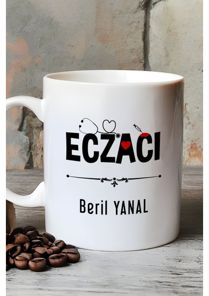 Kişiye Özel Eczacı Kupa Bardak Beyaz Tıp Bayramı Hediyesi fırsatları
