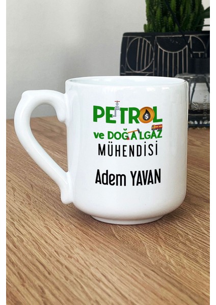 Kişiye Özel Petrol Mühendisi Kupa Bardak Oval Mühendisler Günü Hediyesi