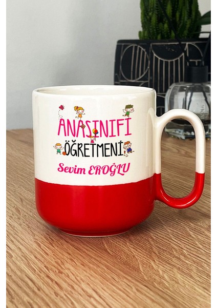 Kişiye Özel Anasınıfı Öğretmeni -2- Pro Kupa Bardak Kırmızı Öğretmenler Günü Hediyesi fiyatları