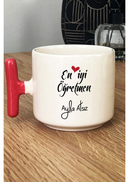 Kişiye Özel En Iyi Öğretmen Kupa Bardak T Kulplu Pembe Öğretmenler Günü Hediyesi