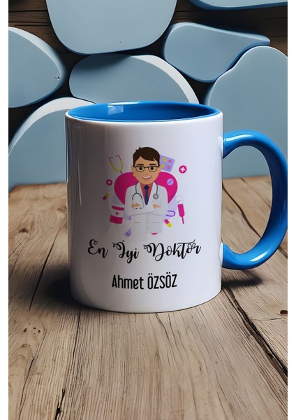 Kişiye Özel En Iyi Doktor Kupa Bardak Mavi Tıp Bayramı Hediyesi fırsatları