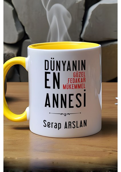 Kişiye Özel Anneye Hediye Kupa Bardak Sarı Annelere Doğum Günü Hediyesi indirimleri