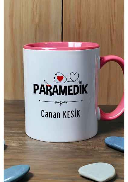 Kişiye Özel Paramedik -2- Kupa Bardak Pembe Att Tıp Bayramı Hediyesi